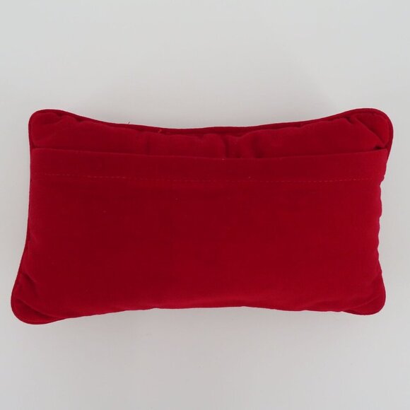 Lands End Happy Holidays Candy Sweets Needlepoint Rectangle Throw Pillow Wool - Picture 6 of 10